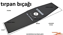 TIRPAN BIÇAĞI RTRMAX TIRPAN OT ÇİM BİÇME BIÇAK 2 KOLLU ÇİFTLİ ÇELİK BIÇAK BENZİNLİ