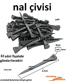 HAYVAN NAL ÇİVİSİ 5.1CM AT NALI ÇİVİSİ 32 ADET ÖZEL BAŞLI ÇİVİ