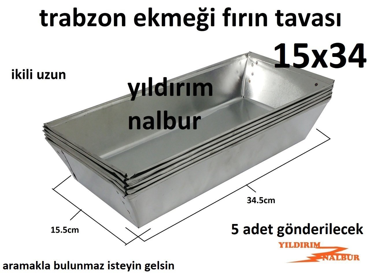 TRABZON EKMEĞİ 15x34 FIRIN TAVASI PUNTALI İKİLİ UZUN TAŞ FIRIN TAVA DAR UZUN