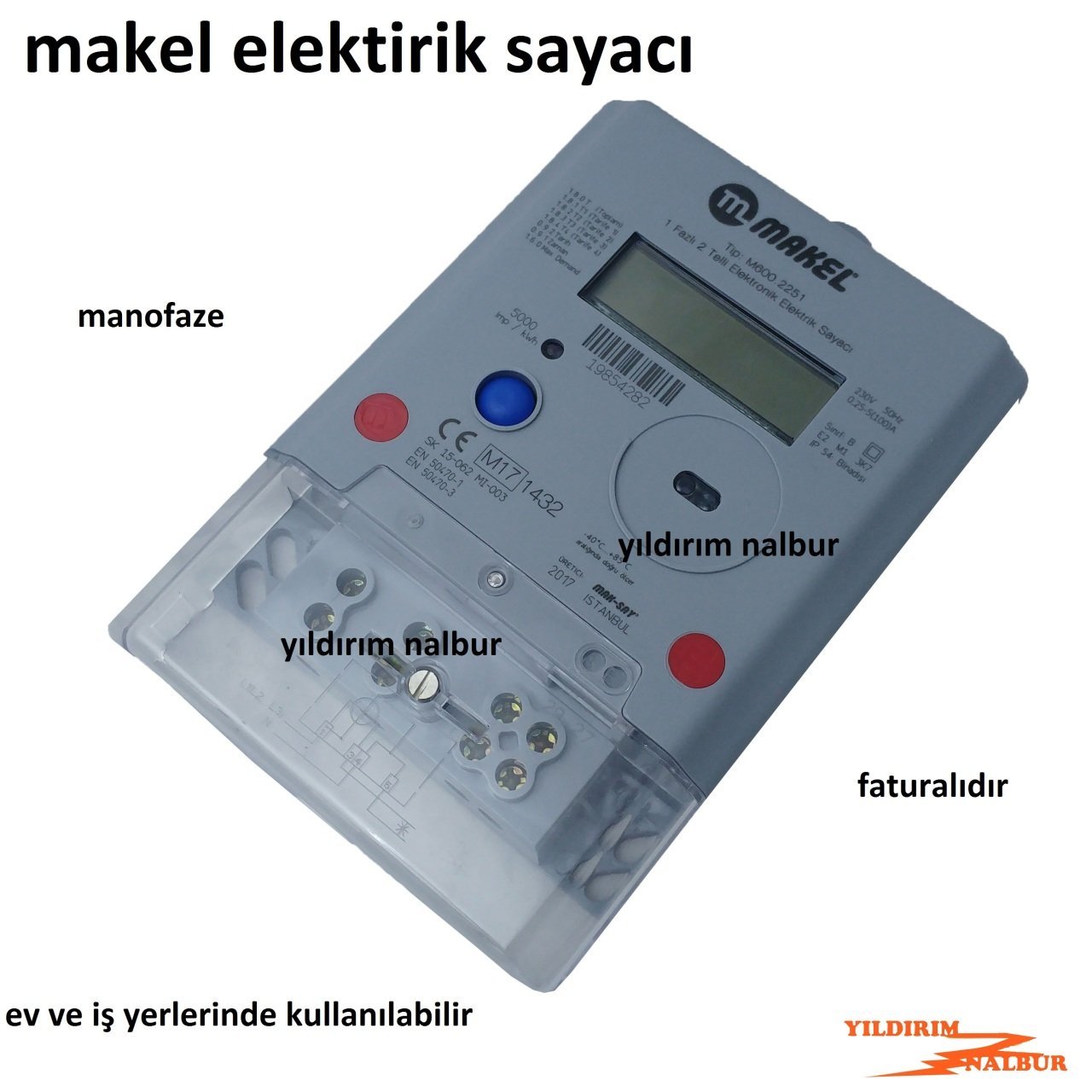 ELEKTRİK SAYACI MAKEL MARKA ELEKTİRİK SAATİ
